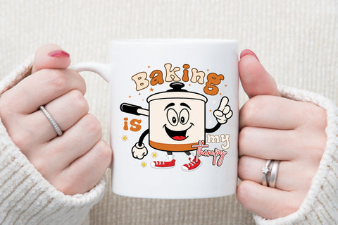 Baking is my therapy Retro Sublimation SVG designartist 