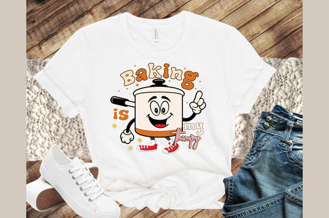 Baking is my therapy Retro Sublimation SVG designartist 