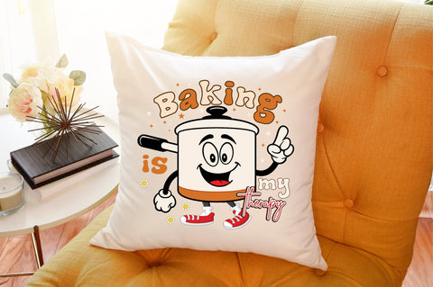 Baking is my therapy Retro Sublimation SVG designartist 