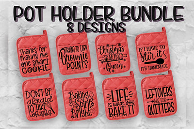 Baking - Pot Holders - Apron -Oven Mitts Designs - 8 Designs Included SVG On the Beach Boutique
