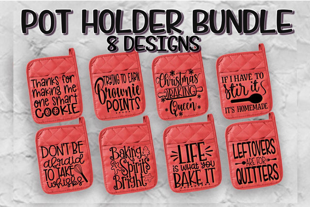 Baking - Pot Holders - Apron -Oven Mitts Designs - 8 Designs Included SVG On the Beach Boutique