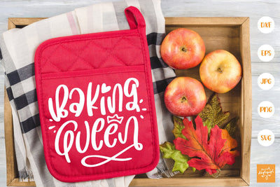 Baking Queen SVG Pot Holder Quotes SVG dapiyupi store 