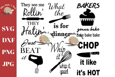 baking song lyrics - kitchen sign svg - funny kitchen decor svg dxf png jpg SVG The Artsy Spot 