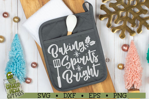 Baking Spirits Bright Christmas Kitchen SVG File SVG Crunchy Pickle 