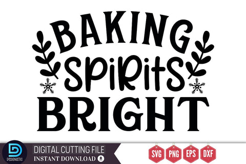 Baking spirits bright SVG, Baking spirits bright SVG DESIGNISTIC 
