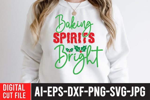 Baking Spirits Bright SVG Cut File , Baking Spirits Bright SVG Quotes SVG BlackCatsMedia 
