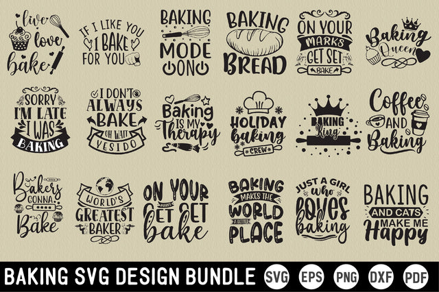 Baking SVG Designs Bundle SVG Creativeart88 