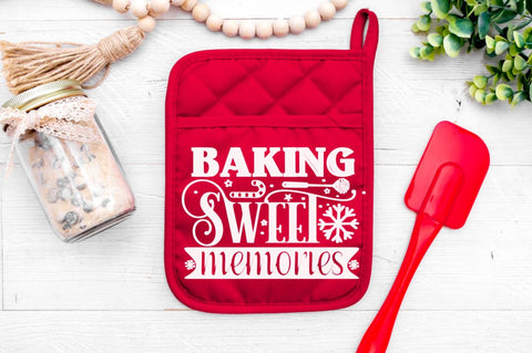 Baking sweet memories, Christmas pot Holder Design SVG DESIGNISTIC 