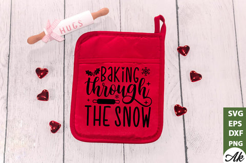 Baking through the snow Pot Holder SVG SVG akazaddesign 