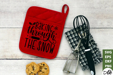 Baking through the snow Pot Holder SVG SVG akazaddesign 