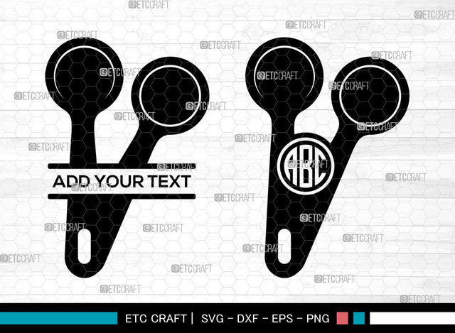 Baking Tools Monogram SVG, Circle Monogram Svg, Baking Utensils Svg, Spoon Rolling Pin Whisk Svg, Kitchen Tools Svg, Chefs Tools Svg, Baking Tools SVG ETC Craft 