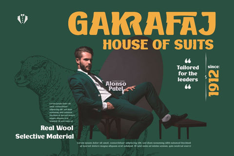 BAKRUV | Serif Classic Modernism Font twinletter 