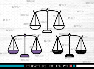 Balance Scale Icons Color, Balance Scale Svg, Scales Svg, Balance Scales, Balance Weight scale, Balance Scale Bundle, Icon Bundle, Svg Cut File, Dxf, Eps, Png, SVG ETC Craft 