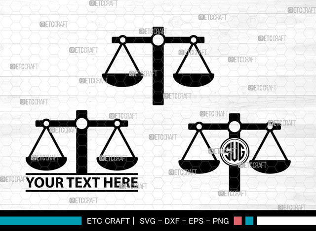 Balance Scale Icons Monogram, Balance Scale Svg, Scales Svg, Balance Scales, Balance Weight scale, Balance Scale Monogram, Icon Monogram, Svg Cut File, Dxf, Eps, Png, SVG ETC Craft 