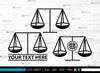 Balance Scale Icons Monogram, Balance Scale Svg, Scales Svg, Balance ...