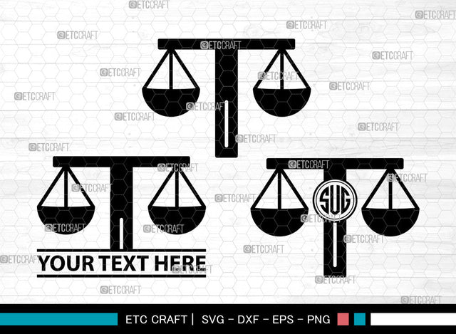 Balance Scale Icons Monogram, Balance Scale Svg, Scales Svg, Balance Scales, Balance Weight scale, Balance Scale Monogram, Icon Monogram, Svg Cut File, Dxf, Eps, Png, SVG ETC Craft 