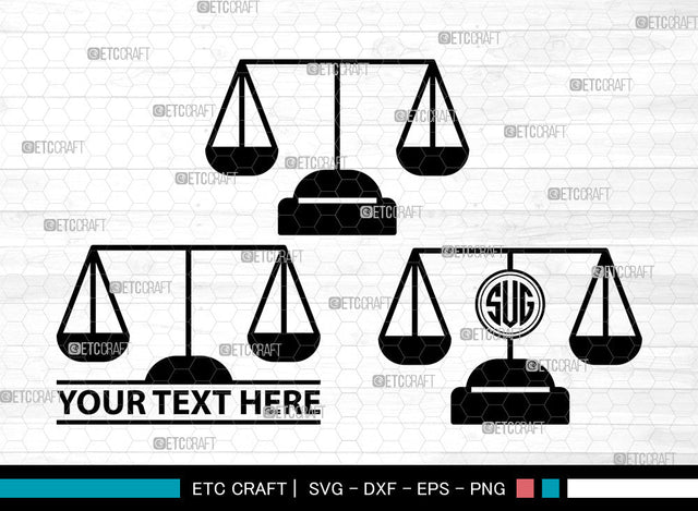 Balance Scale Icons Monogram, Balance Scale Svg, Scales Svg, Balance Scales, Balance Weight scale, Balance Scale Monogram, Icon Monogram, Svg Cut File, Dxf, Eps, Png, SVG ETC Craft 