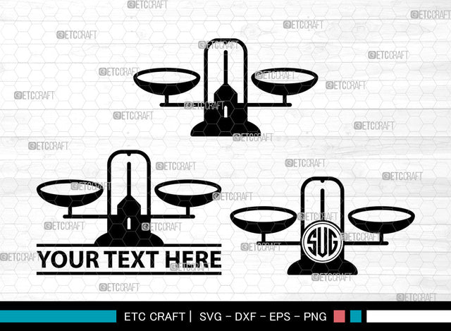 Balance Scale Icons Monogram, Balance Scale Svg, Scales Svg, Balance Scales, Balance Weight scale, Balance Scale Monogram, Icon Monogram, Svg Cut File, Dxf, Eps, Png, SVG ETC Craft 