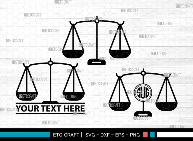 Balance Scale Icons Monogram, Balance Scale Svg, Scales Svg, Balance Scales, Balance Weight scale, Balance Scale Monogram, Icon Monogram, Svg Cut File, Dxf, Eps, Png, SVG ETC Craft 