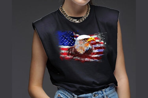 Bald Eagle American Flag Watercolor Sublimation Clipart PNG Sublimation nikola 