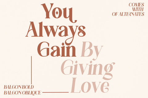 Balgon Serif (3 Fonts) Font Poen1983 