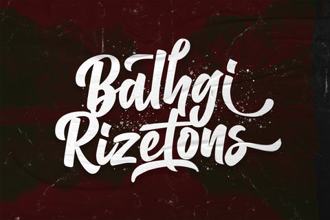 Balhgi Rizetons - Bold Script Font Font StringLabs 