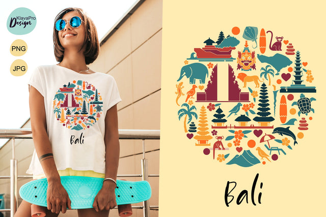 Bali Island, Indonesia vacation Sublimation Design | 300dpi PNG image Sublimation Klava P 