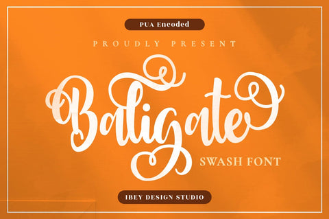 Baligate - Swash Font Font Ibey Design 