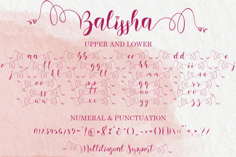 Balissha Font Prasetya Letter 