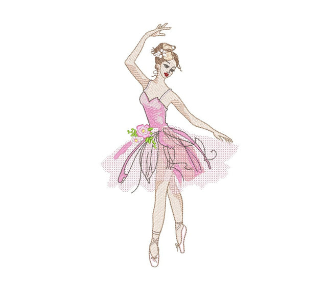 Ballerina Embroidery Design, 3 sizes Embroidery/Applique DESIGNS Nino Nadaraia 