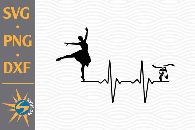Ballerina Heartbeat SVG, PNG, DXF Digital Files Include SVG SVGStoreShop 