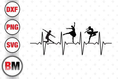 Ballerina Heartbeat SVG, PNG, DXF Files SVG BMDesign 