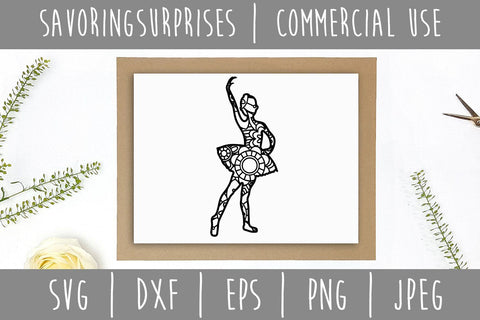Ballerina Mandala Zentangle SVG SavoringSurprises 