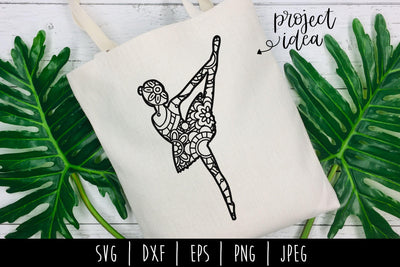 Ballerina Mandala Zentangle SVG SavoringSurprises 