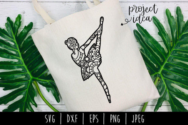 Ballerina Mandala Zentangle SVG SavoringSurprises 