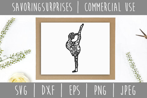 Ballerina Mandala Zentangle SVG SavoringSurprises 