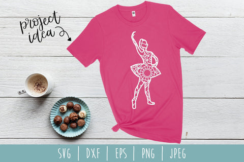 Ballerina Mandala Zentangle SVG SavoringSurprises 