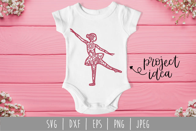 Ballerina Mandala Zentangle SVG SavoringSurprises 