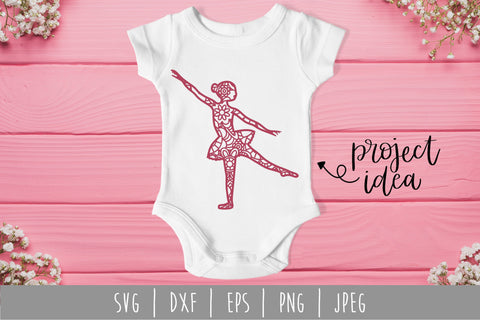 Ballerina Mandala Zentangle SVG SavoringSurprises 