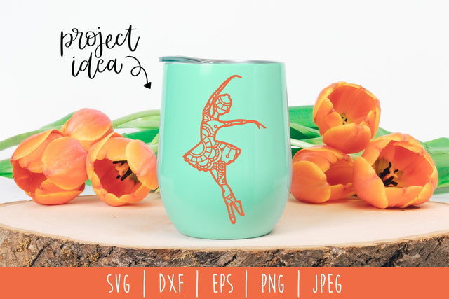 Ballerina Mandala Zentangle SVG SavoringSurprises 