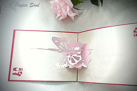 Ballerina pop-up card template | Butterfly and ballerina-svg | pop up card svg file for cricut | Greeting card SVG SVG papersoulcraft 