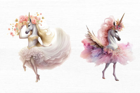 Ballerina Unicorn Clipart Sublimation Regulrcrative 