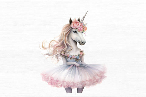 Ballerina Unicorn Clipart Sublimation Regulrcrative 