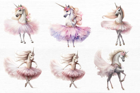 Ballerina Unicorn Clipart Sublimation Regulrcrative 