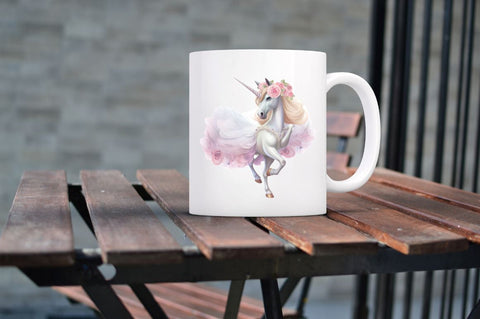 Ballerina Unicorns Clipart Sublimation Regulrcrative 