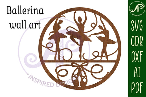 Ballerina wall art sign, SVG file. vector file SVG APInspireddesigns 