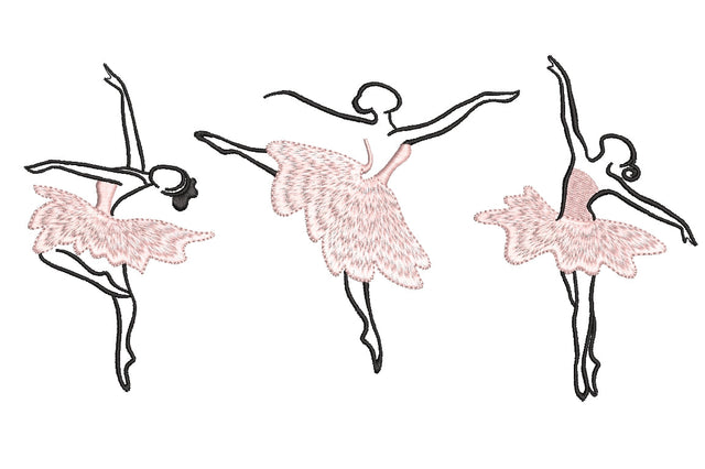 Ballerinas machine embroidery design ,4 sizes. Embroidery/Applique DESIGNS ArtEMByNatalia 