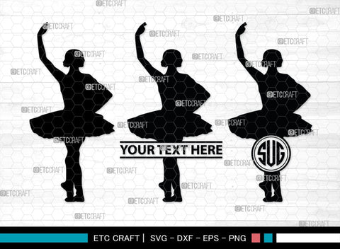 Ballet Monogram, Ballet Silhouette, Ballet SVG, Ballerina Poses Svg, Balle Dancer Svg, Ballerina Svg, SB00339 SVG ETC Craft 