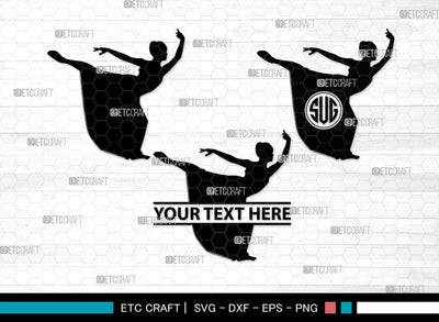 Ballet Monogram, Ballet Silhouette, Ballet SVG, Ballerina Poses Svg, Balle Dancer Svg, Ballerina Svg, SB00339 SVG ETC Craft 