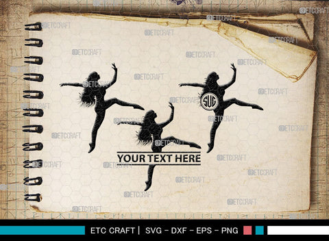 Ballet Monogram, Ballet Silhouette, Ballet SVG, Ballerina Poses Svg, Balle Dancer Svg, Ballerina Svg, SB00339 SVG ETC Craft 